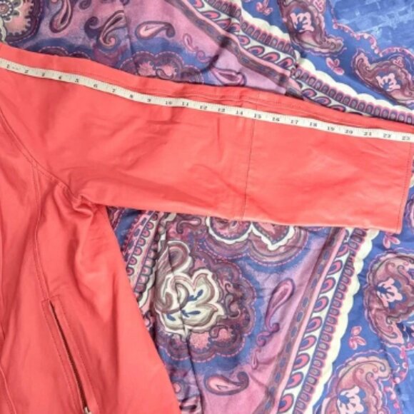 NWOT‎ Jessica London Women’s Plus Size Pink Leather Jacket Size 24W - Picture 8 of 9